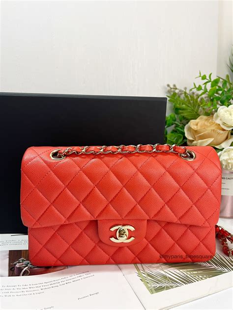 chanel orange red flap coin|genuine Chanel wallet.